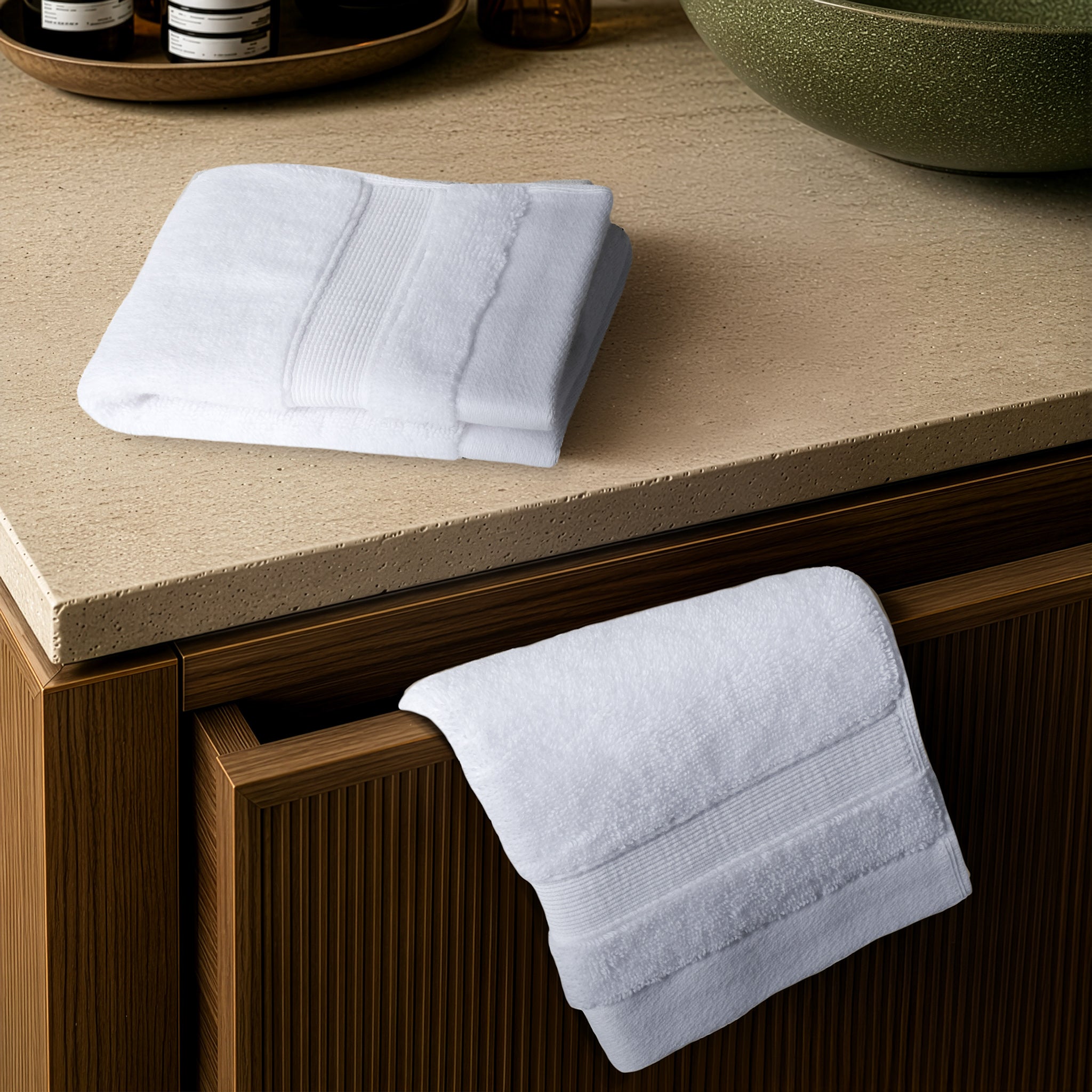 SIENA Turkish Cotton Washcloths – 700 GSM Luxury 13 x 13", 2-Piece