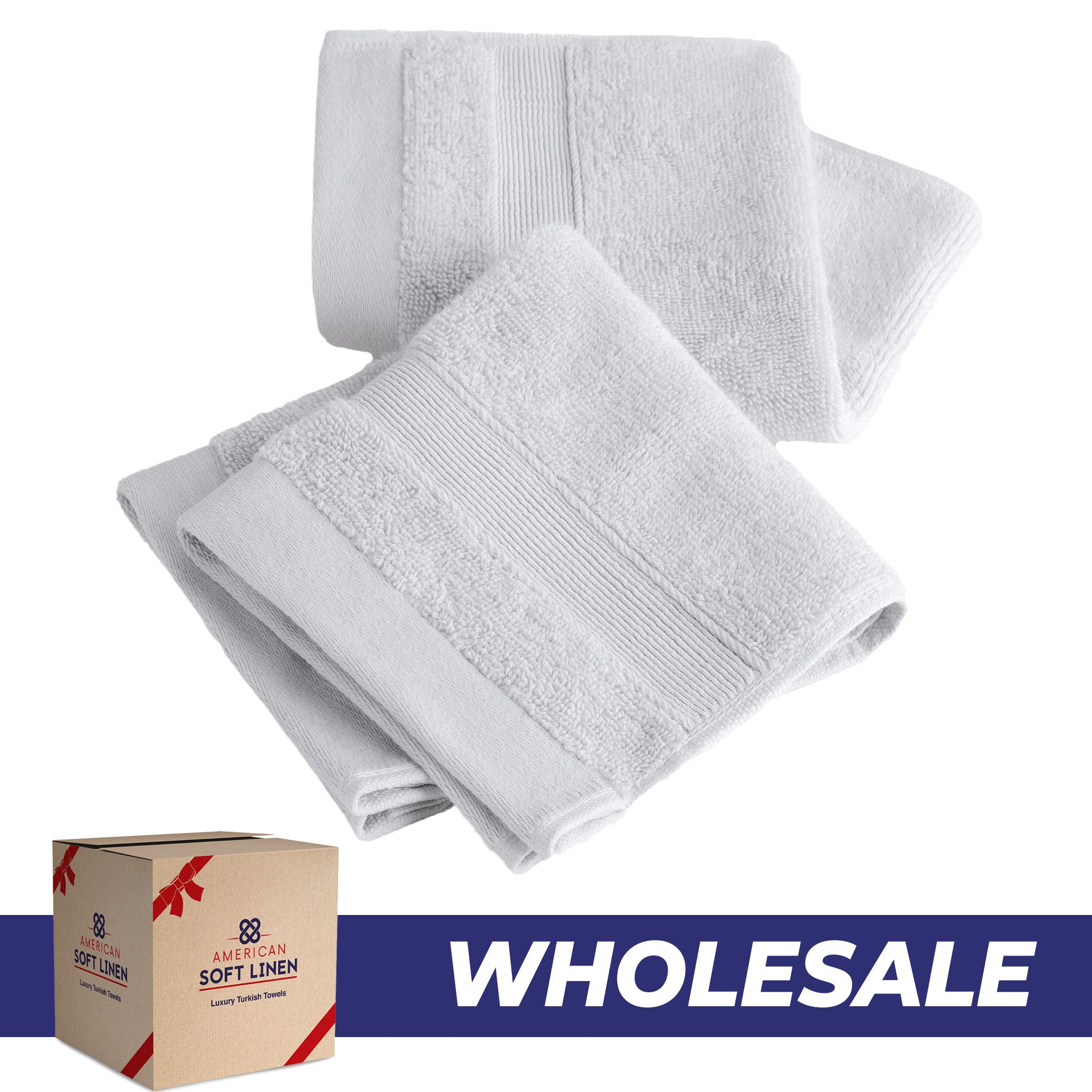 SIENA Wholesale Luxury Turkish Cotton Washcloths – 700 GSM, Case Pack of 120