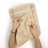 American Soft Linen - 6 Piece Turkish Cotton Bath Towel Set - Sand-Taupe - 5