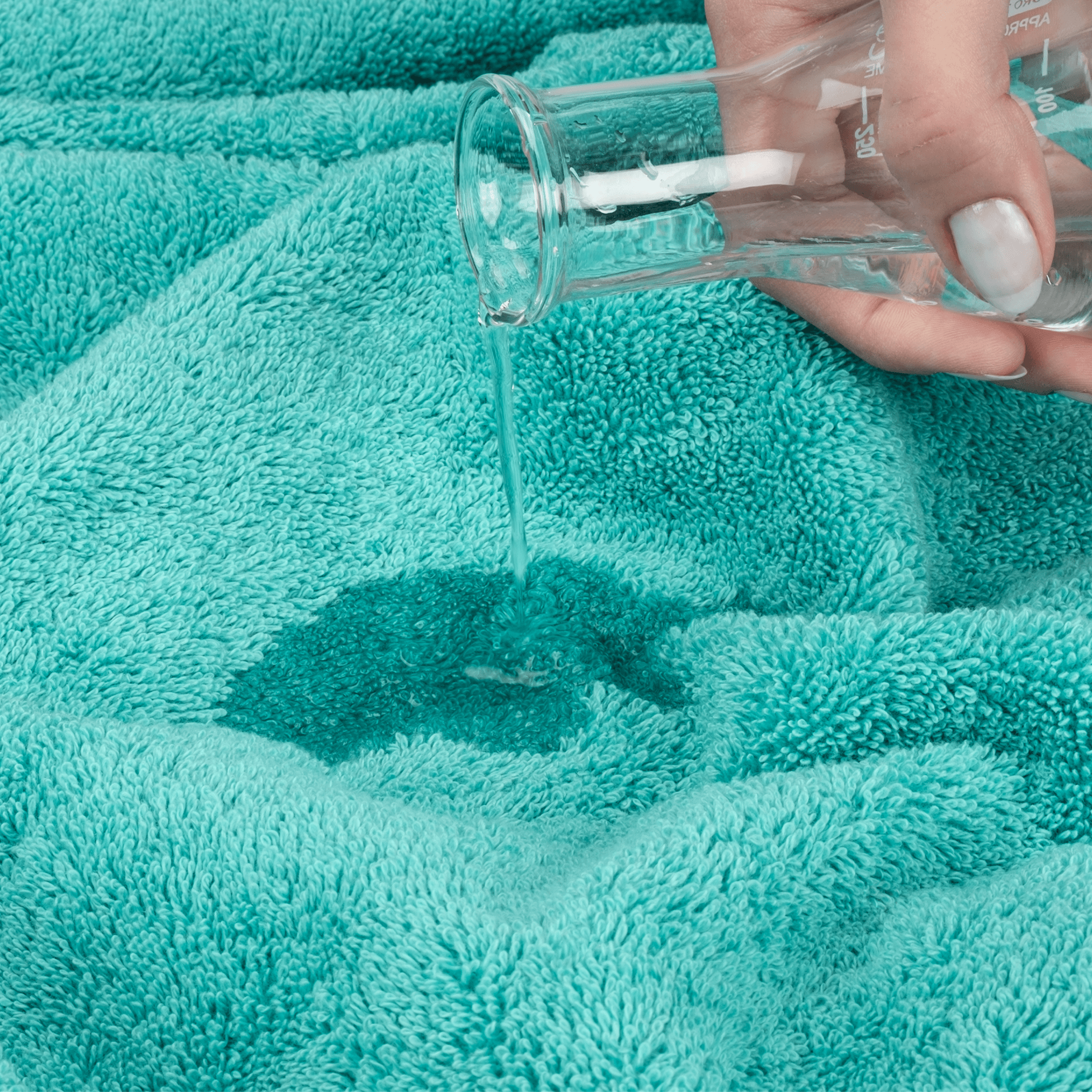 American Soft Linen - 6 Piece Turkish Cotton Bath Towel Set - Turquoise-Blue - 6