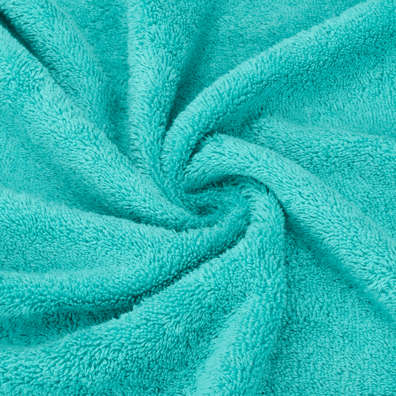 American Soft Linen - 6 Piece Turkish Cotton Bath Towel Set - Turquoise-Blue - 7
