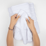 American Soft Linen - 6 Piece Turkish Cotton Bath Towel Set - White - 5