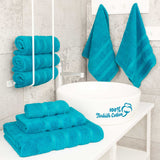 American Soft Linen - 6 Piece Turkish Cotton Bath Towel Set - Aqua-Blue - 2