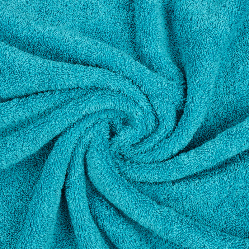 American Soft Linen - 6 Piece Turkish Cotton Bath Towel Set - Aqua-Blue - 7