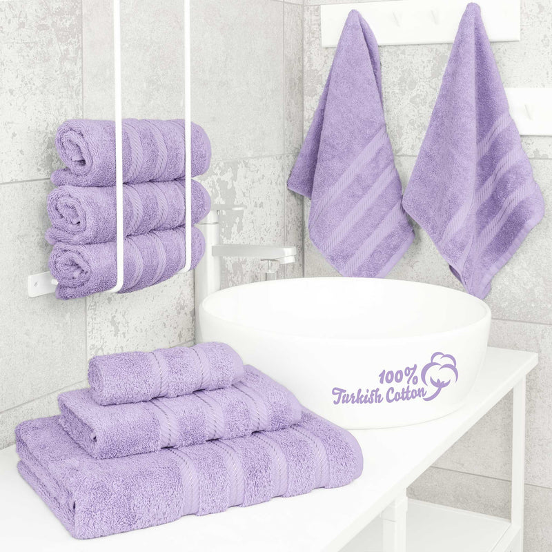 American Soft Linen - 6 Piece Turkish Cotton Bath Towel Set - Lilac - 2