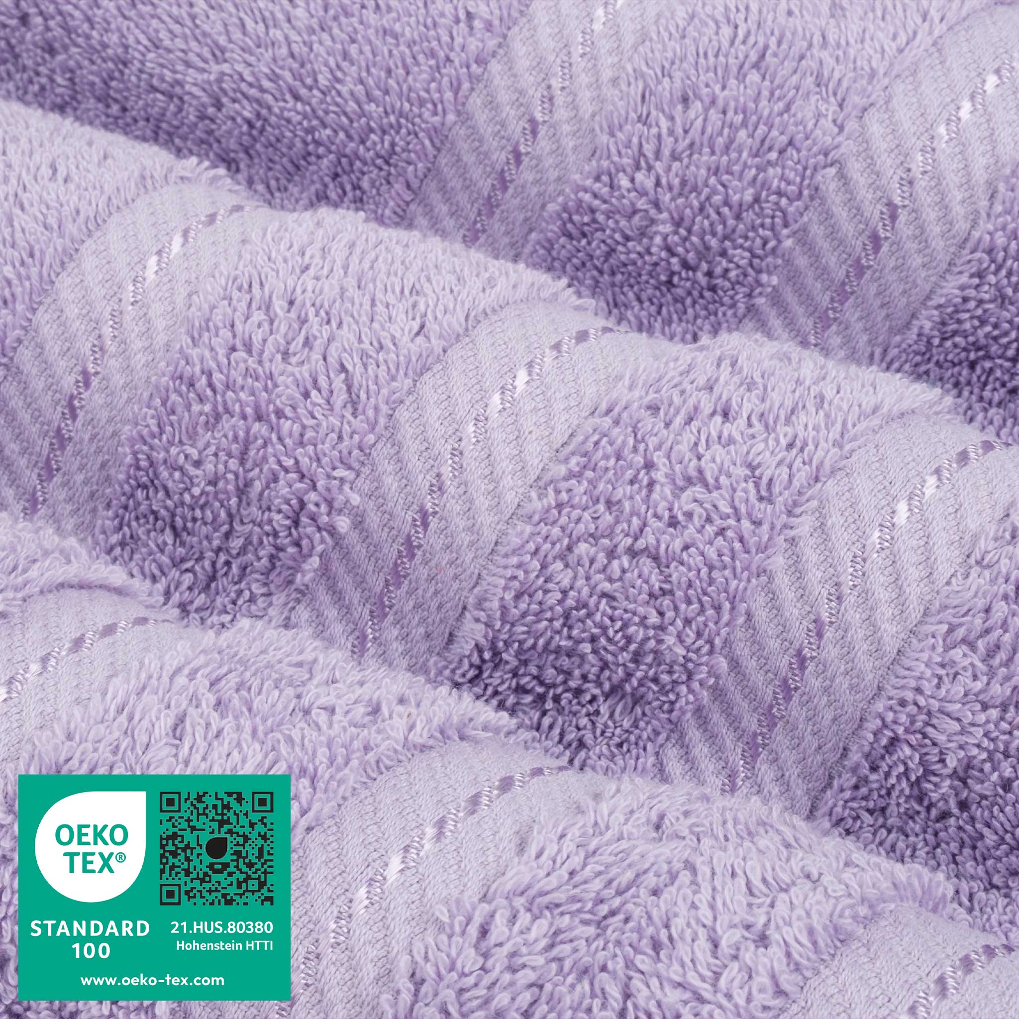 American Soft Linen - 6 Piece Turkish Cotton Bath Towel Set - Lilac - 3