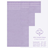 American Soft Linen - 6 Piece Turkish Cotton Bath Towel Set - Lilac - 4