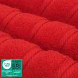 American Soft Linen - 6 Piece Turkish Cotton Bath Towel Set - Red - 3