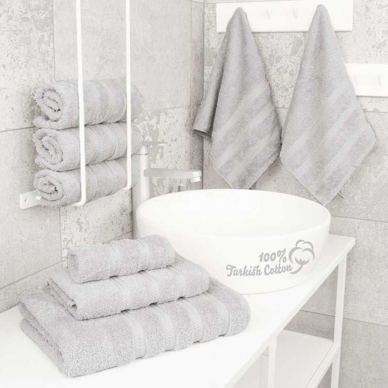 American Soft Linen - 6 Piece Turkish Cotton Bath Towel Set - Silver-Gray - 2