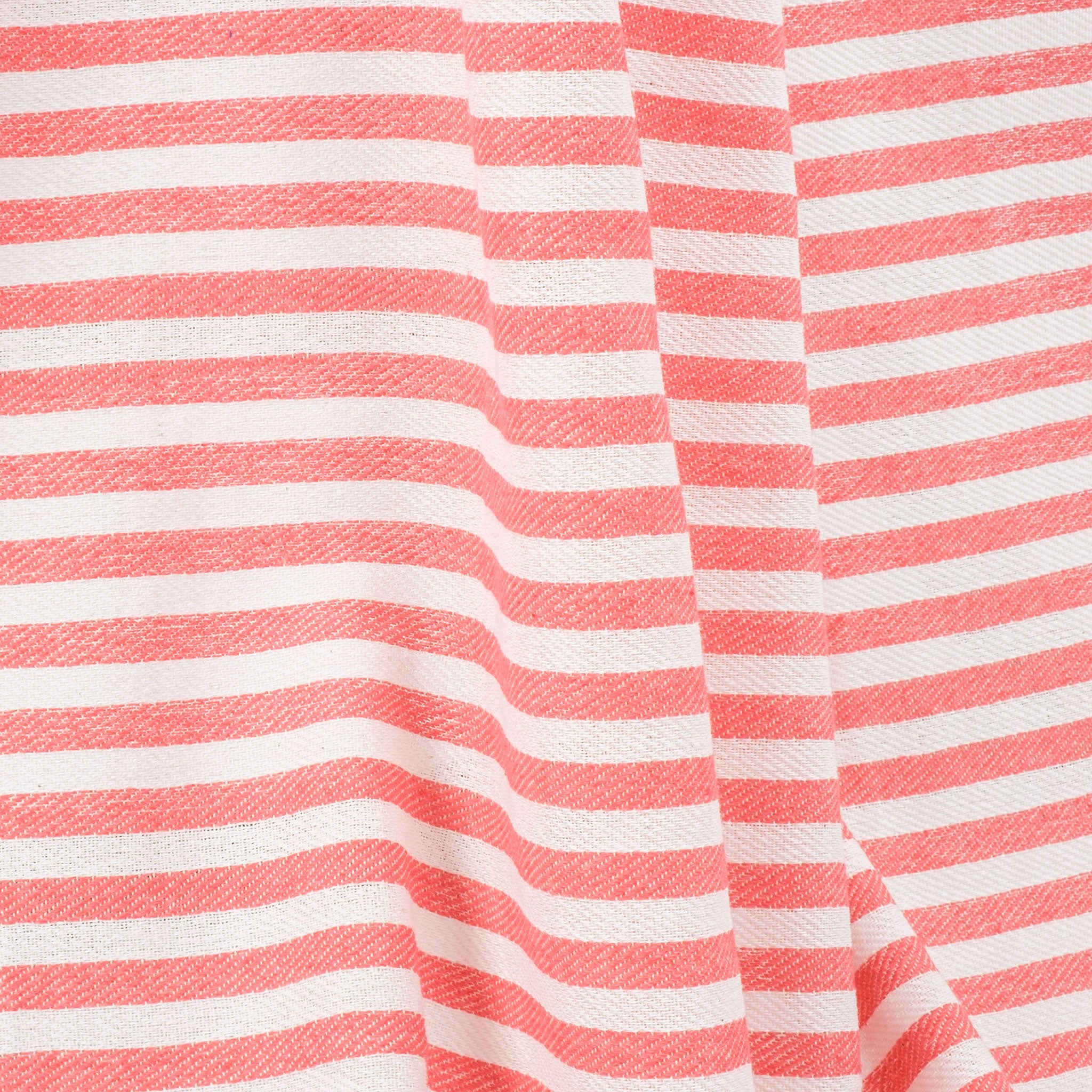 American Soft Linen - 100% Cotton Turkish Peshtemal Towels 40x70 Inches - Coral-Stripe - 2