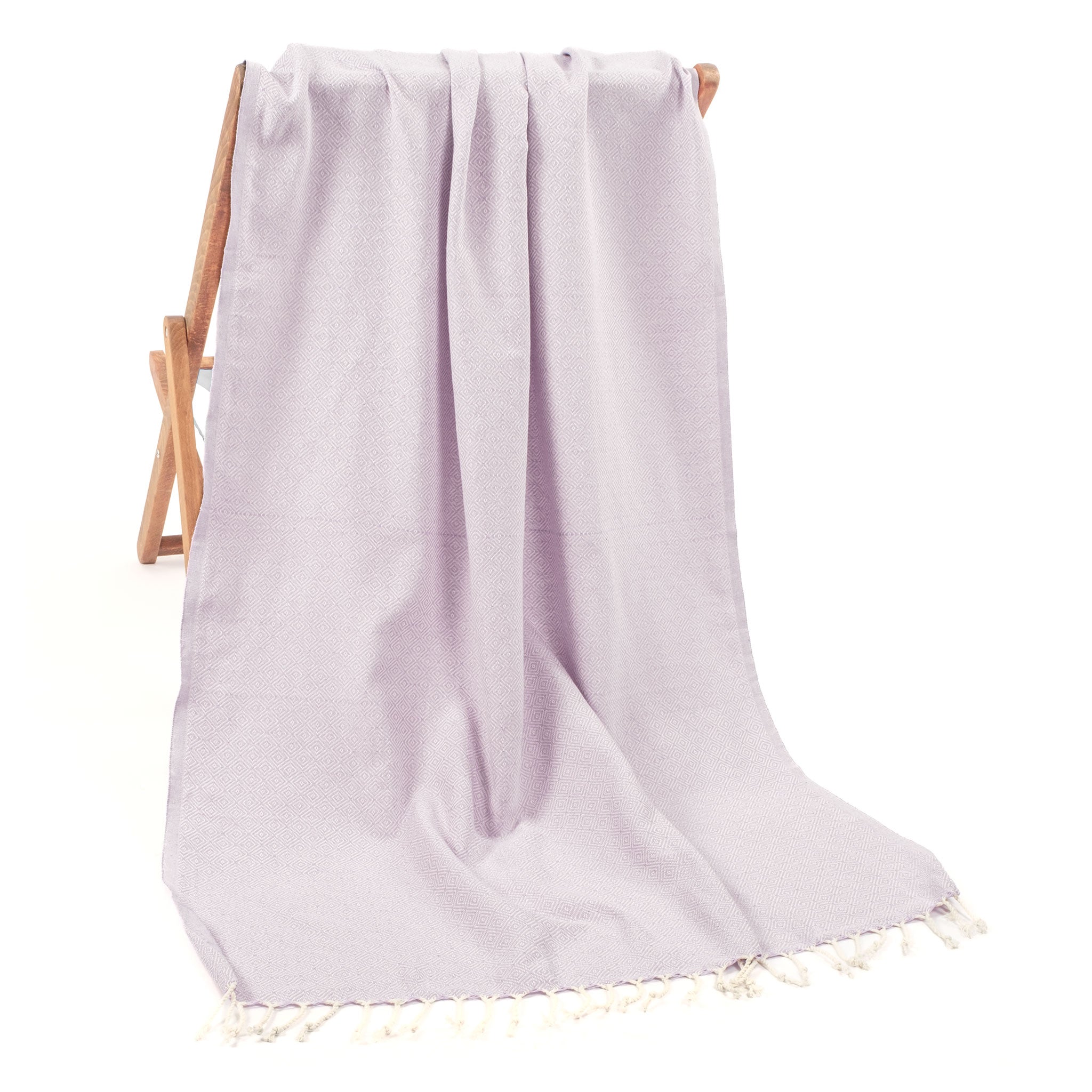 American Soft Linen - 100% Cotton Turkish Peshtemal Towels 40x70 Inches - Lilac - 1