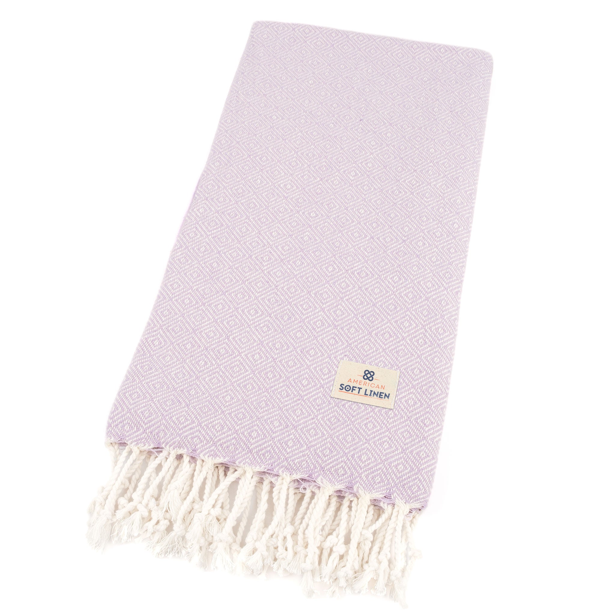 American Soft Linen - 100% Cotton Turkish Peshtemal Towels 40x70 Inches - Lilac - 5