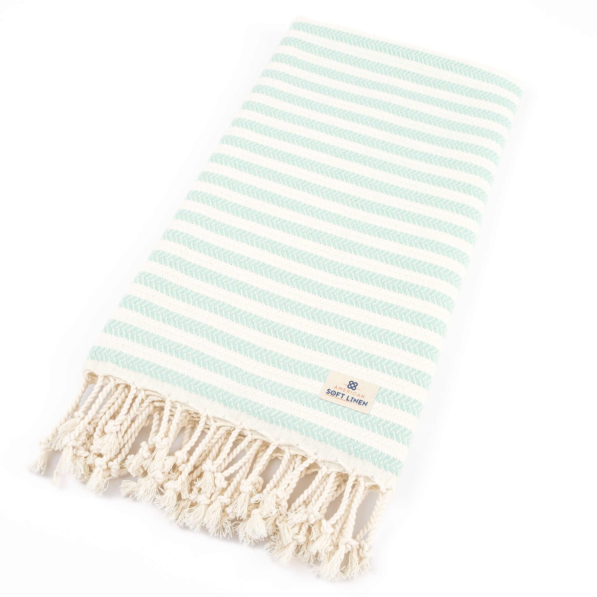 American Soft Linen - 100% Cotton Turkish Peshtemal Towels 40x70 Inches - Sage - 5
