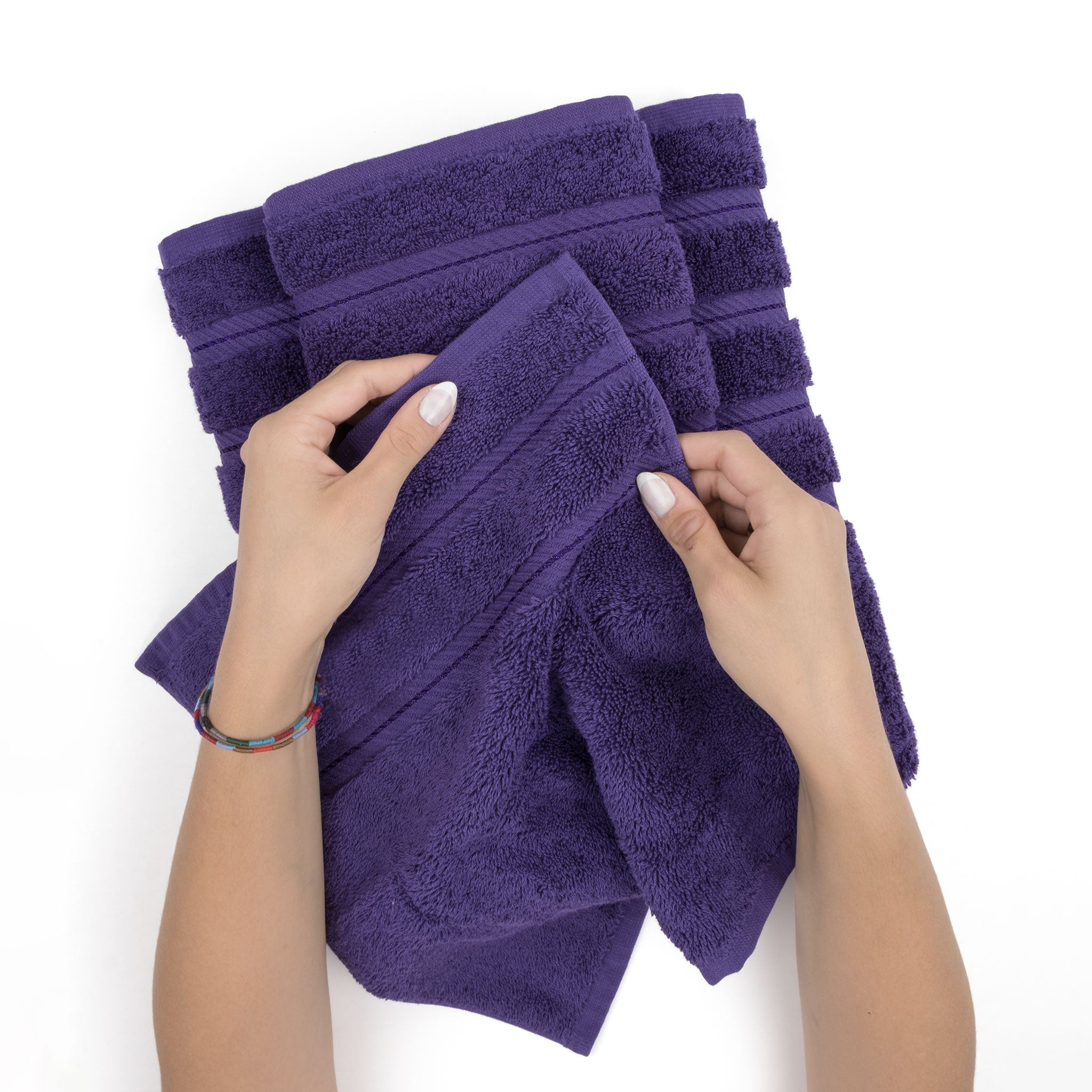 American Soft Linen - 35x70 Jumbo Bath Sheet Turkish Bath Towel - 16 Piece Case Pack - Purple - 4