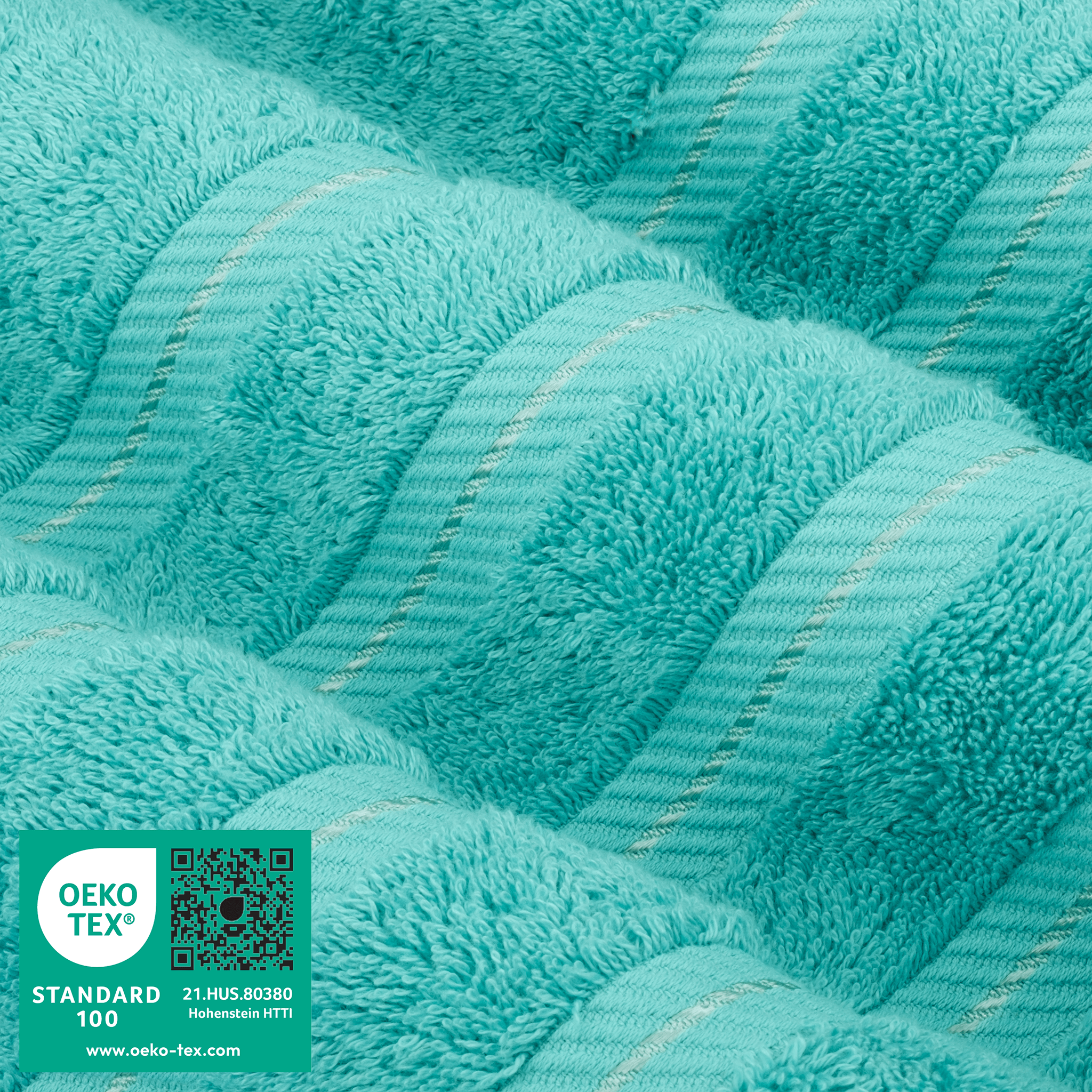 American Soft Linen - 3 Piece Turkish Cotton Towel Set - Turquoise-Blue - 3