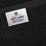 American Soft Linen - 40x80 Inch Oversized Bath Sheet Turkish Bath Towel - 12 Piece Case Pack - Black - 5