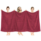 American Soft Linen - 40x80 Inch Oversized Bath Sheet Turkish Bath Towel - 12 Piece Case Pack - Bordeaux-Red - 1