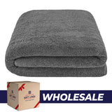 American Soft Linen - 40x80 Inch Oversized Bath Sheet Turkish Bath Towel - 12 Piece Case Pack - Gray - 0