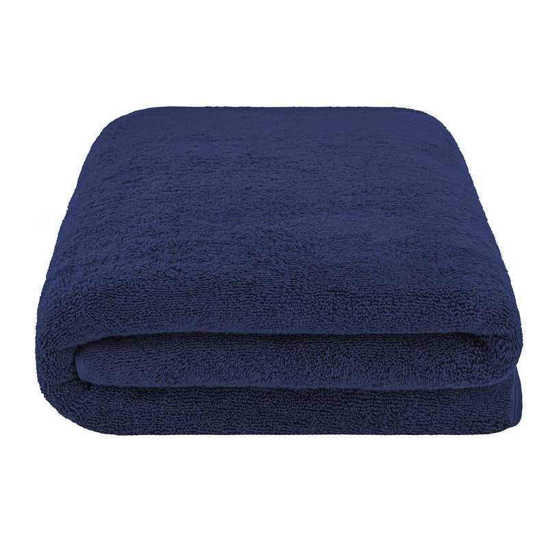 American Soft Linen - 40x80 Inch Oversized Bath Sheet Turkish Bath Towel - 12 Piece Case Pack - Navy-Blue - 3