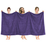 American Soft Linen - 40x80 Inch Oversized Bath Sheet Turkish Bath Towel - 12 Piece Case Pack - Purple - 1