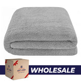 American Soft Linen - 40x80 Inch Oversized Bath Sheet Turkish Bath Towel - 12 Piece Case Pack - Rockridge-Gray - 0