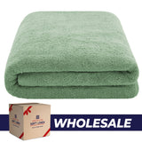 American Soft Linen - 40x80 Inch Oversized Bath Sheet Turkish Bath Towel - 12 Piece Case Pack - Sage-Green - 0