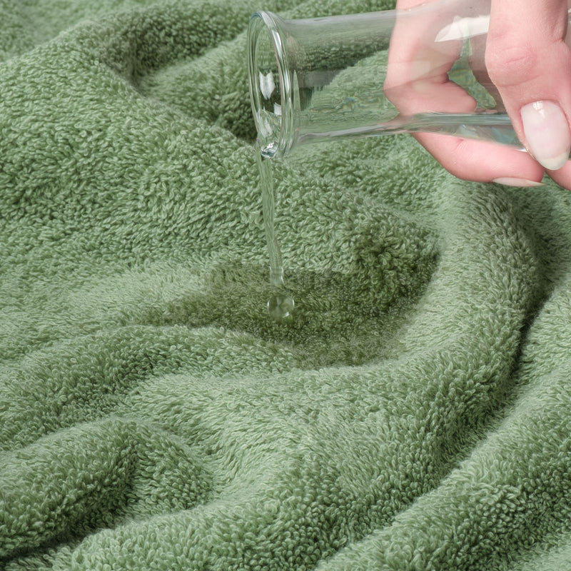 American Soft Linen - 40x80 Inch Oversized Bath Sheet Turkish Bath Towel - 12 Piece Case Pack - Sage-Green - 4
