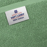 American Soft Linen - 40x80 Inch Oversized Bath Sheet Turkish Bath Towel - 12 Piece Case Pack - Sage-Green - 5