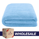 American Soft Linen - 40x80 Inch Oversized Bath Sheet Turkish Bath Towel - 12 Piece Case Pack - Sky-Blue - 0