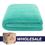 American Soft Linen - 40x80 Inch Oversized Bath Sheet Turkish Bath Towel - 12 Piece Case Pack - Turquoise-Blue - 0