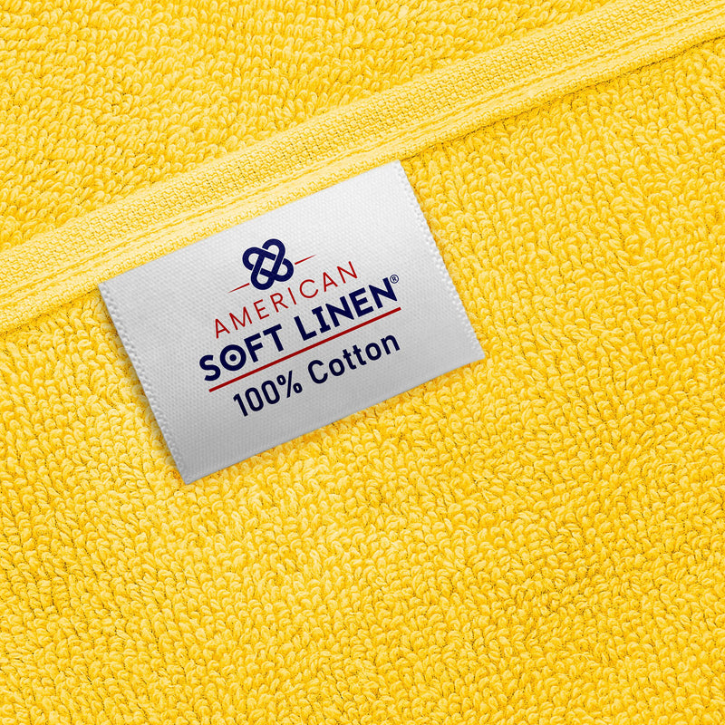 American Soft Linen - 40x80 Inch Oversized Bath Sheet Turkish Bath Towel - 12 Piece Case Pack - Yellow - 5