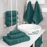 American Soft Linen - 6 Piece Turkish Cotton Bath Towel Set - Colonial-Blue - 2