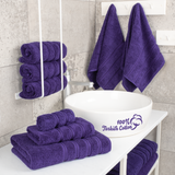 American Soft Linen - 6 Piece Turkish Cotton Bath Towel Set - Purple - 2