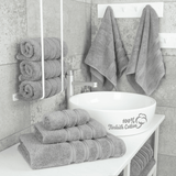 American Soft Linen - 6 Piece Turkish Cotton Bath Towel Set - Rockridge-Gray - 2