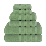 American Soft Linen - 6 Piece Turkish Cotton Bath Towel Set - Sage-Green - 1