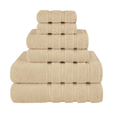 American Soft Linen - 6 Piece Turkish Cotton Bath Towel Set - Sand-Taupe - 1