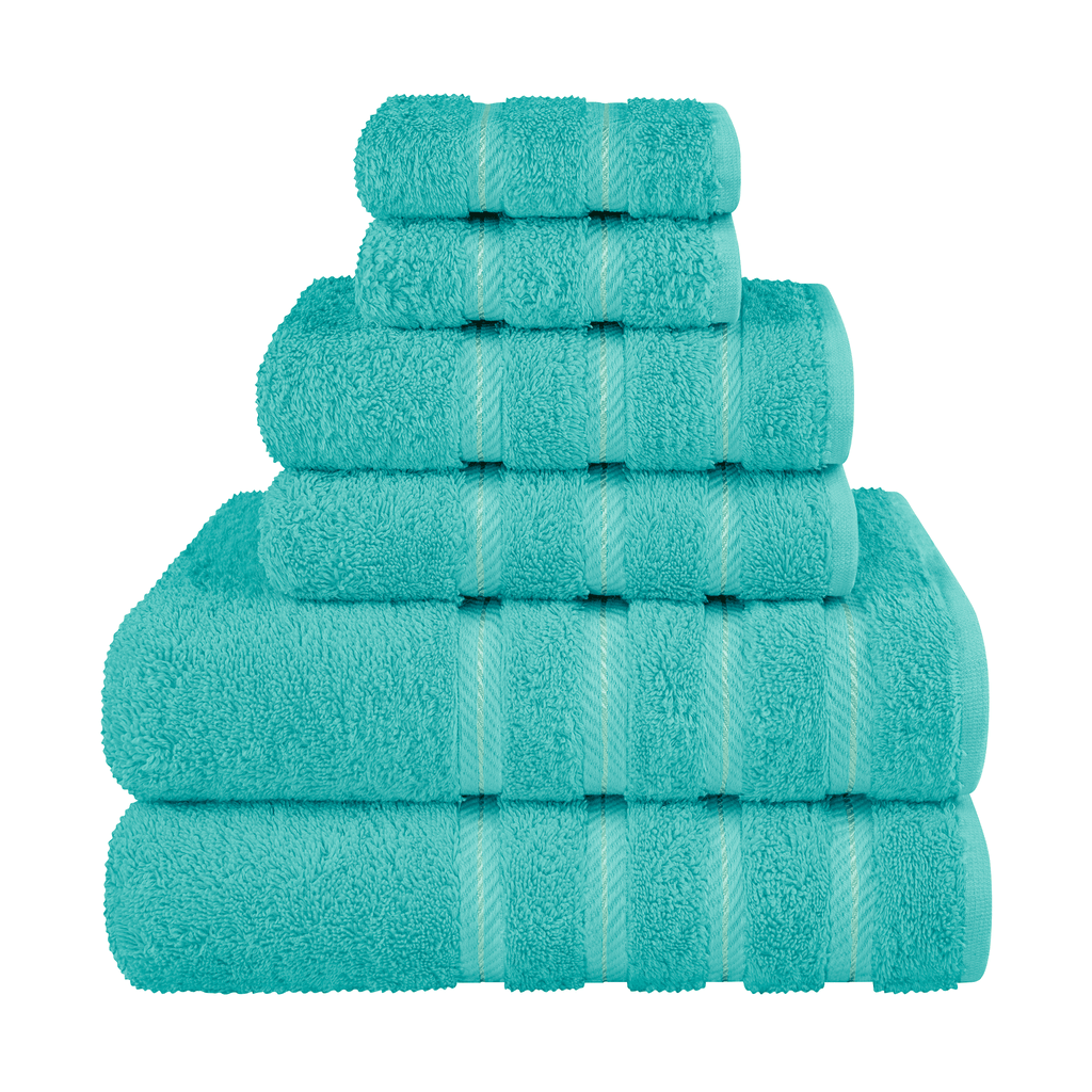 6 Piece 100% Turkish Cotton Bath Towel Set – American Soft Linen