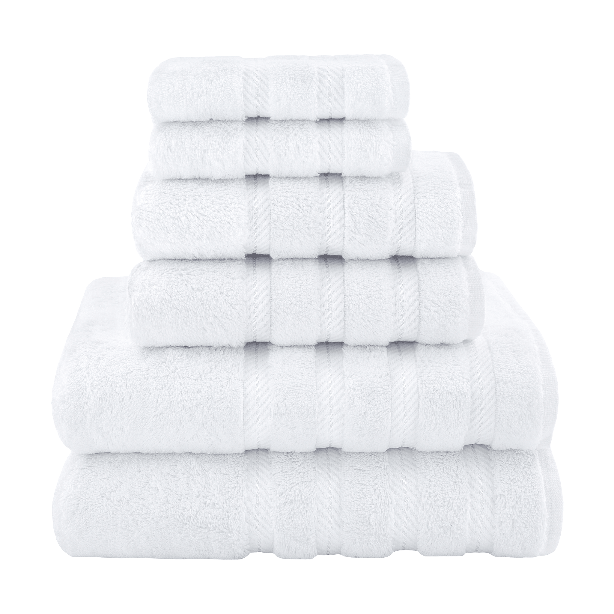 White Seventeen Piece Soft Cotton Bath Towel Set
