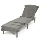 American Soft Linen - Chaise Lounge Covers Towels - Gray - 4
