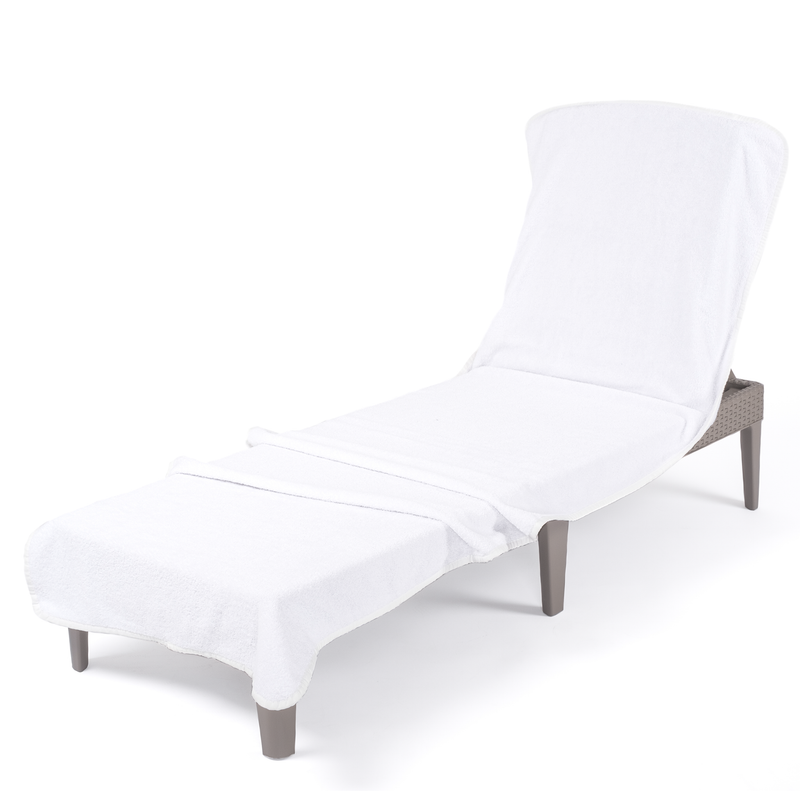 American Soft Linen - Chaise Lounge Covers Towels - White - 4