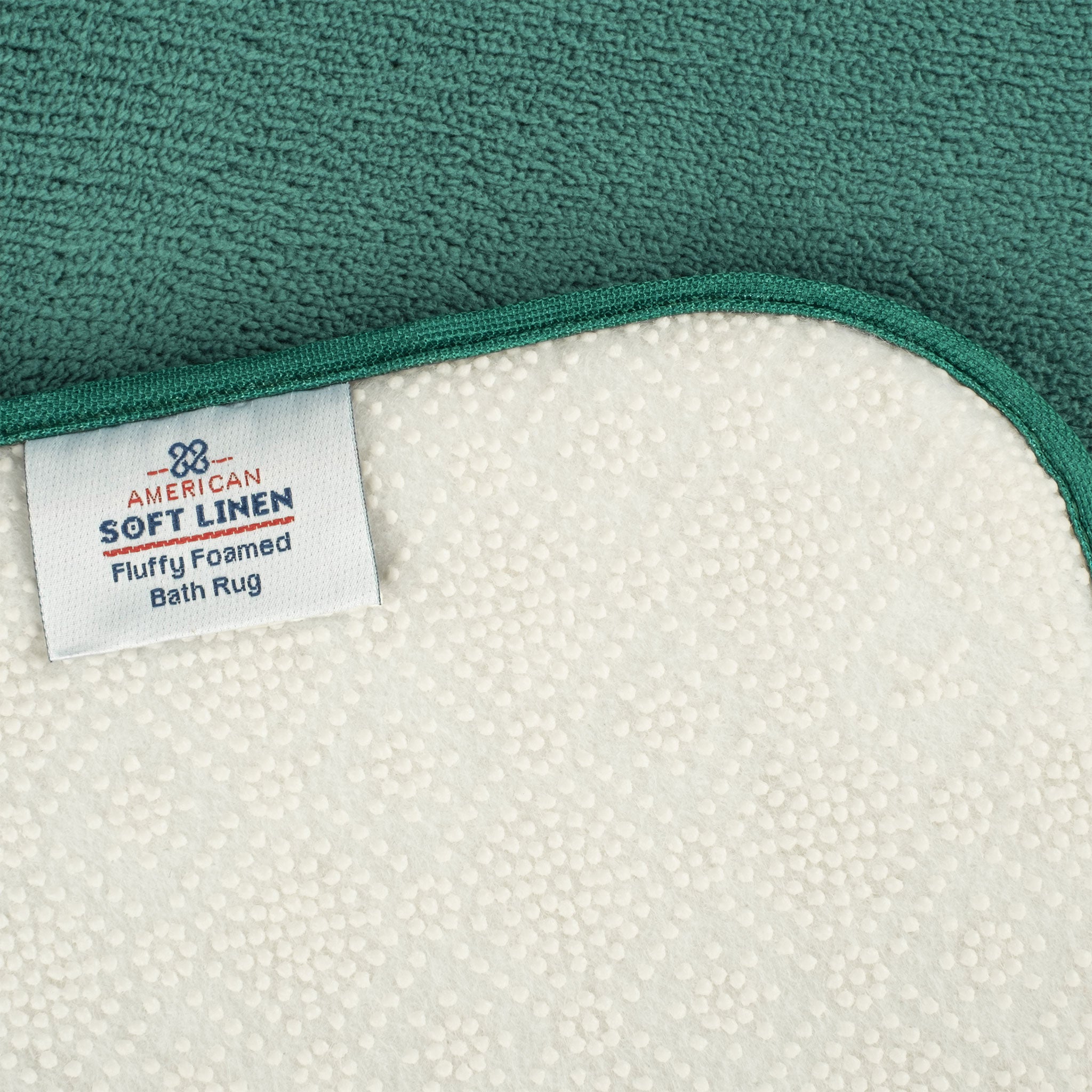 American Soft Linen - Fluffy Foamed Non-Slip Bath Rug-21x32 Inch - Colonial-Blue - 4