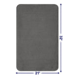 American Soft Linen - Fluffy Foamed Non-Slip Bath Rug-21x32 Inch - Gray - 3