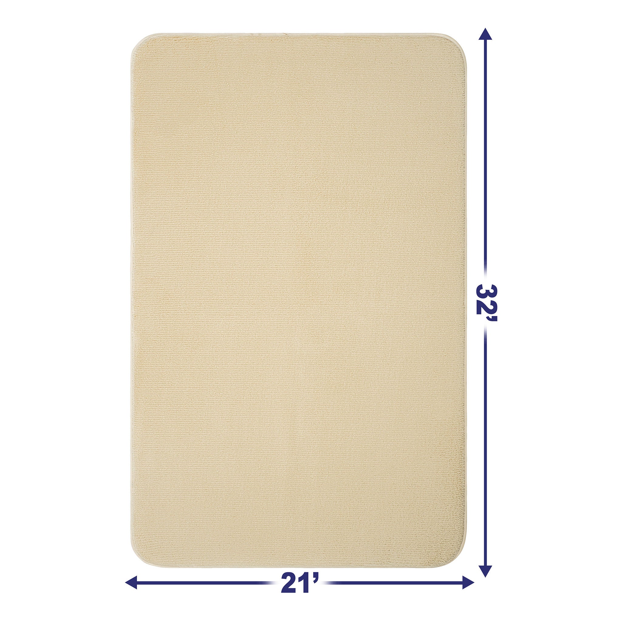 American Soft Linen, Fluffy Foamed Non-Slip Bath Rug 21x32 inch Bath Mat Rug - Sand Taupe