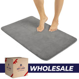 American Soft Linen - Fluffy Foamed Non-Slip Bath Rug 21x32 Inch -  18 Set Case Pack - Gray - 0