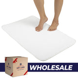 American Soft Linen - Fluffy Foamed Non-Slip Bath Rug 21x32 Inch -  18 Set Case Pack - White - 0