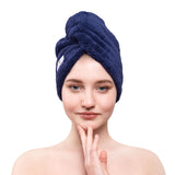 American Soft Linen - Hair Drying Towel - 2-PACKED - 50 Piece Case Pack - Navy-Blue - 1