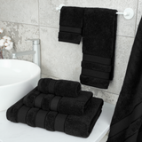American Soft Linen - Salem 6 Piece Turkish Combed Cotton Luxury Bath Towel Set - 10 Set Case Pack - Black - 2