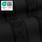 American Soft Linen - Salem 6 Piece Turkish Combed Cotton Luxury Bath Towel Set - 10 Set Case Pack - Black - 3