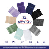 American Soft Linen - Salem 6 Piece Turkish Combed Cotton Luxury Bath Towel Set - 10 Set Case Pack - Black - 9