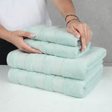American Soft Linen - Salem 6 Piece Turkish Combed Cotton Luxury Bath Towel Set - 10 Set Case Pack - Mint - 6